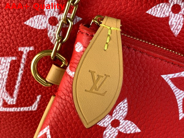 Louis Vuitton Speedy P9 Bandouliere 50 Bag in Red Monogram Leather M46961 Replica