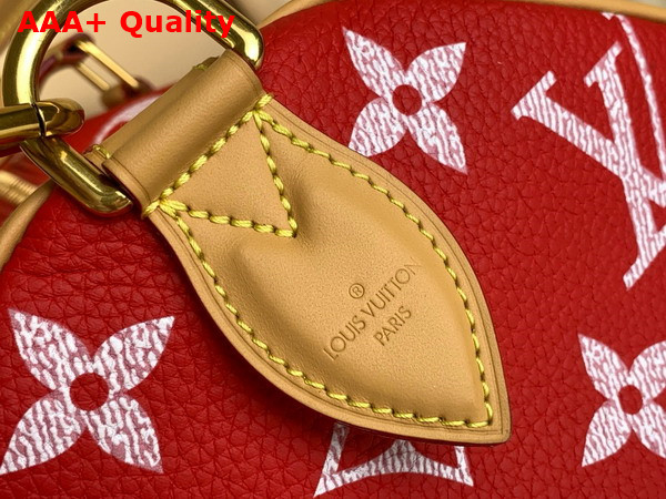 Louis Vuitton Speedy P9 Bandouliere 50 Bag in Red Monogram Leather M46961 Replica