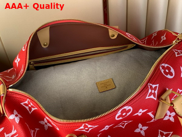 Louis Vuitton Speedy P9 Bandouliere 50 Bag in Red Monogram Leather M46961 Replica