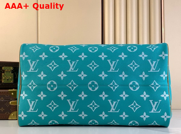 Louis Vuitton Speedy P9 Bandouliere 50 Bag in Turquoise Monogram Leather M11565 Replica