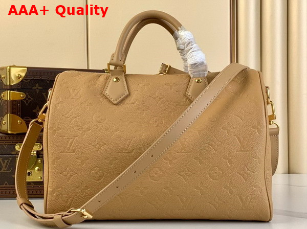 Louis Vuitton Speedy Soft 30 in Arizona Beige Monogram Empreinte Cowhide Leather M11323 Replica