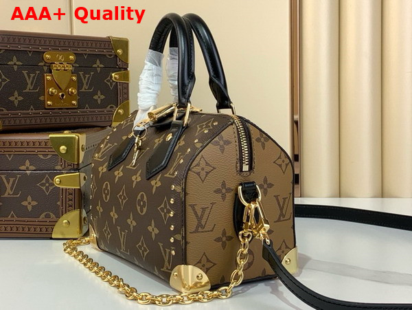 Louis Vuitton Speedy Trunk 20 Monogram Canvas and Black Cowhide Leather Trim M13146 Replica