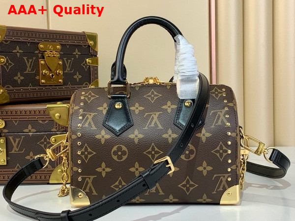 Louis Vuitton Speedy Trunk 20 Monogram Canvas and Black Cowhide Leather Trim M13146 Replica