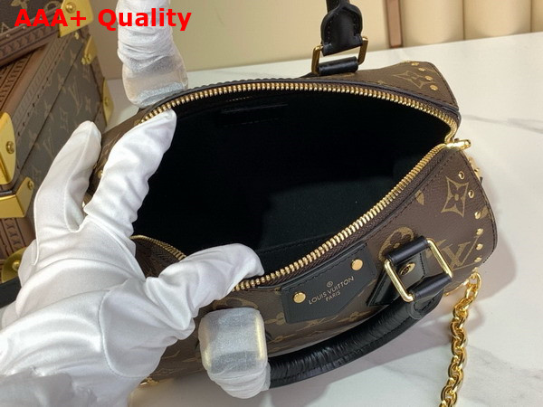 Louis Vuitton Speedy Trunk 20 Monogram Canvas and Black Cowhide Leather Trim M13146 Replica