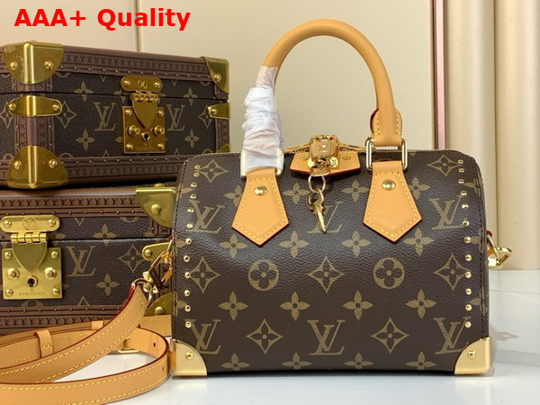 Louis Vuitton Speedy Trunk 20 Monogram Canvas and Natural Cowhide Leather Trim Replica