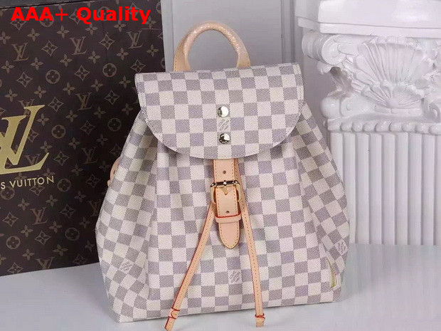 Louis Vuitton Sperone Backpack in Damier Azur Canvas Replica