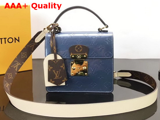 Louis Vuitton Spring Street in Bleu Jean Monogram Vernis Patent Leather M90373 Replica