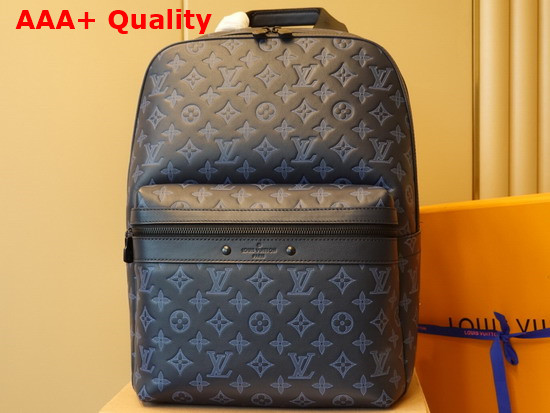 Louis Vuitton Sprinter Backpack Monogram Shadow Leather Navy Blue M45728 Replica