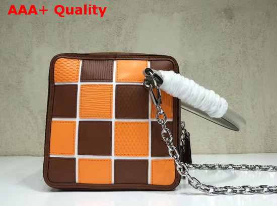 Louis Vuitton Square Bag in Brown and Orange Calf Leather Replica