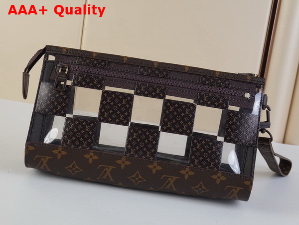 Louis Vuitton Standing Pouch Monogram Chess Coated Canvas and PVC M81588 Replica