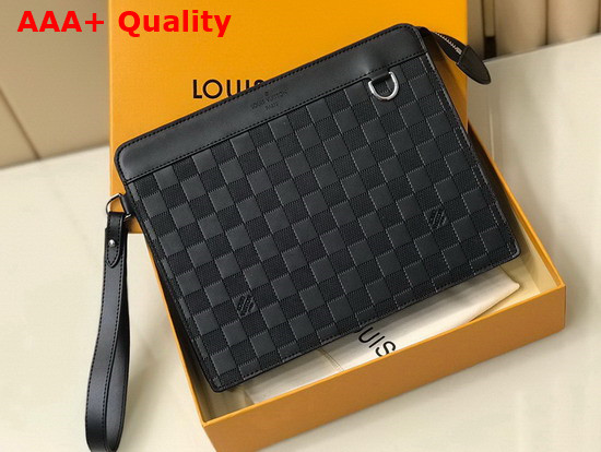 Louis Vuitton Standing Pouch Onyx Damier Infini Leather N60450 Replica