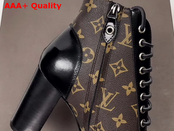 Louis Vuitton Star Trail Ankle Boot Black Calf Leather and Monogram Canvas 1A2Y7W Replica