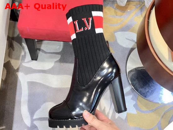 Louis Vuitton Star Trail Ankle Boot Glazed Calf Leather and Stretch Textile 1A4FMP Replica