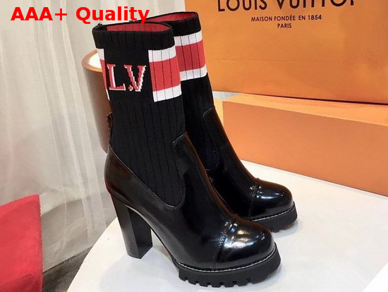 Louis Vuitton Star Trail Ankle Boot Glazed Calf Leather and Stretch Textile 1A4FMP Replica