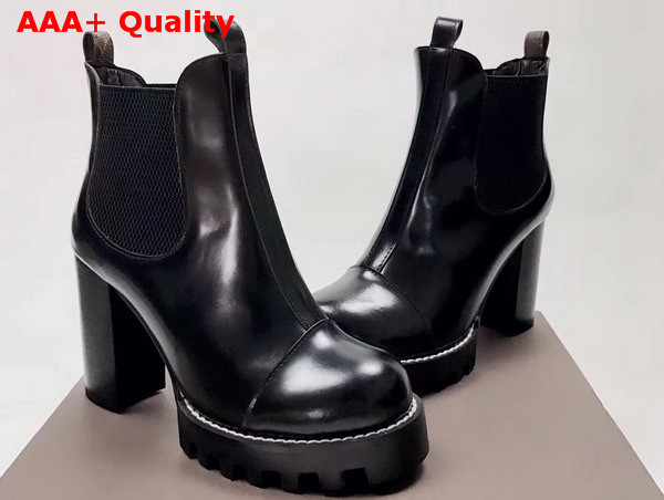 Louis Vuitton Star Trail Ankle Boot in Black Calf Leather Replica