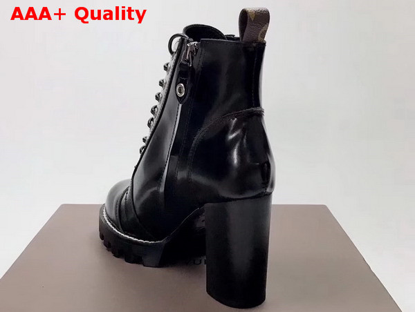 Louis Vuitton Star Trail Ankle Boot in Black Glazed Calf Leather 1A2Y89 Replica