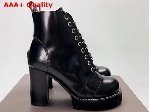 Louis Vuitton Star Trail Ankle Boot in Black Glazed Calf Leather 1A2Y89 Replica