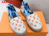 Louis Vuitton Starboard Flat Espadrille Orange Monogram Embroidered Canvas 1A8GBT Replica