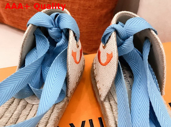 Louis Vuitton Starboard Flat Espadrille Orange Monogram Embroidered Canvas 1A8GBT Replica