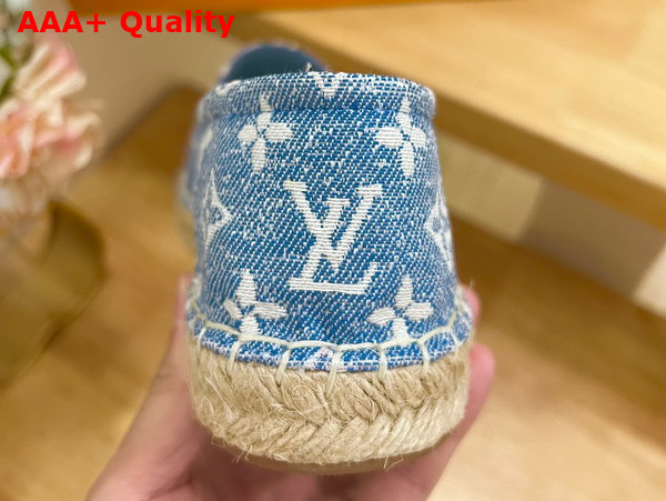 Louis Vuitton Starboard Flat Espadrille in Blue Monogram Denim 1AB2ZA Replica