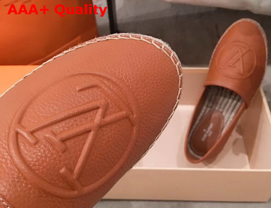 Louis Vuitton Starboard Flat Espadrille in Cognac Supple Grained Calf Leather 1A86RK Replica