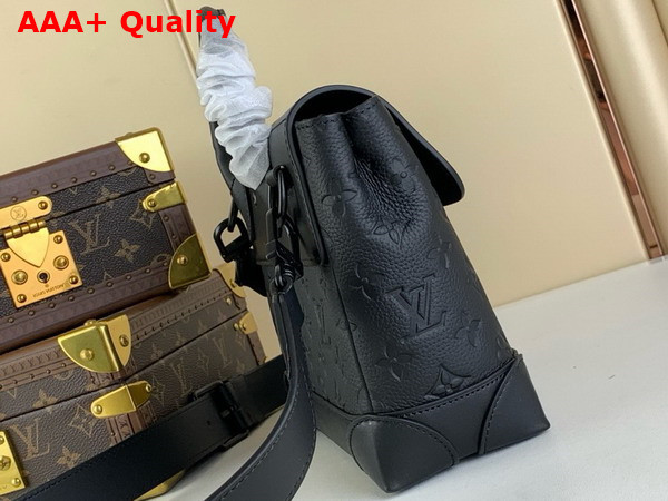 Louis Vuitton Steamer PM Black Taurillon Monogram Embossed Cowhide Leather M24436 Replica