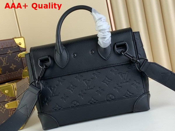 Louis Vuitton Steamer PM Black Taurillon Monogram Embossed Cowhide Leather M24436 Replica