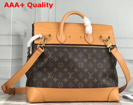 Louis Vuitton Steamer PM Monogram Canvas and Natural Cowhide Leather Replica