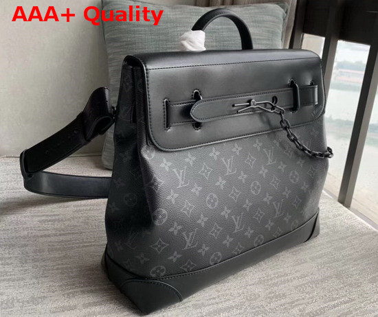 Louis Vuitton Steamer PM Monogram Eclipse Canvas with Matte Black Hardware M44731 Replica