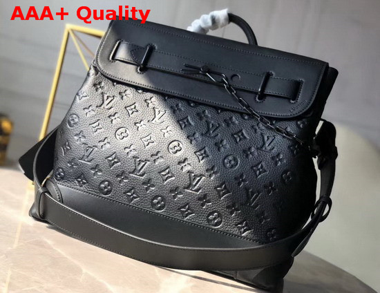 Louis Vuitton Steamer PM in Black Taurillon Leather Embossed with the Monogram Motif M55701 Replica