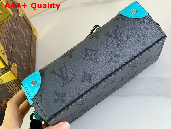 Louis Vuitton Steamer Wearable Wallet Turquoise Monogram Eclipse Reverse Coated Canvas M11496 Replica