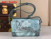 Louis Vuitton Steamer Wearable Wallet in Crystal Blue Monogram Aquagarden Coated Canvas M22637 Replica