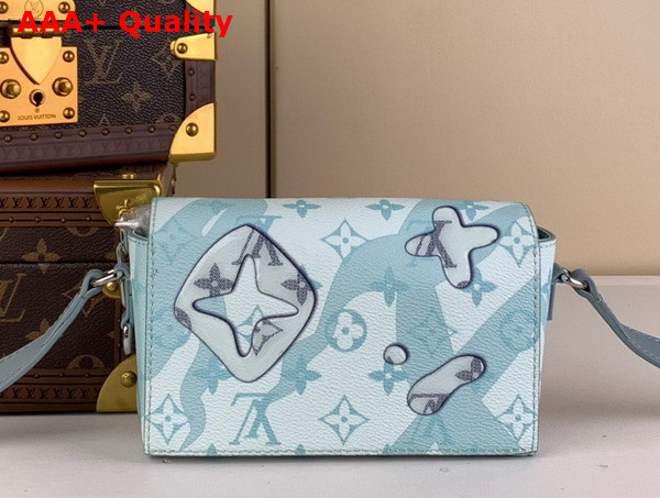 Louis Vuitton Steamer Wearable Wallet in Crystal Blue Monogram Aquagarden Coated Canvas M22637 Replica