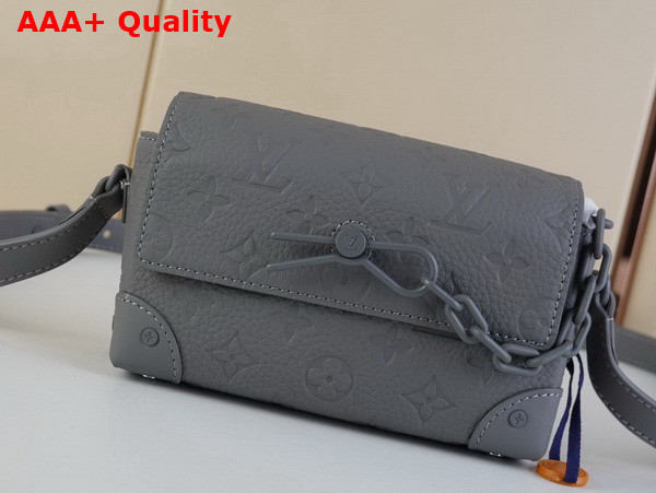 Louis Vuitton Steamer Wearable Wallet in Gray Taurillon Monogram Leather Replica