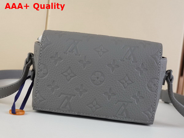 Louis Vuitton Steamer Wearable Wallet in Gray Taurillon Monogram Leather Replica