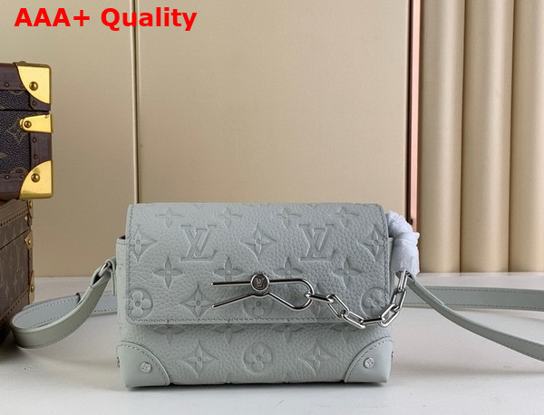 Louis Vuitton Steamer Wearable Wallet in Mineral Gray Taurillon Monogram Cowhide Leather Replica