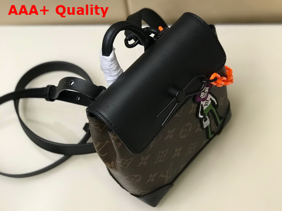 Louis Vuitton Steamer XS Bag for Men Features an Embroidered Patch of a LV Friend from Virgil Ablohs Zoom with Friends animated Film M80327 Replica