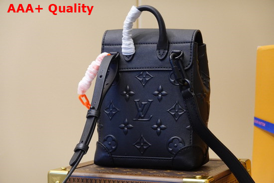 Louis Vuitton Steamer XS Bag in Black Monogram Seal Cowhide Leather Replica