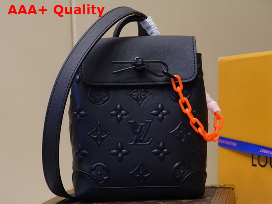 Louis Vuitton Steamer XS Bag in Black Monogram Seal Cowhide Leather Replica