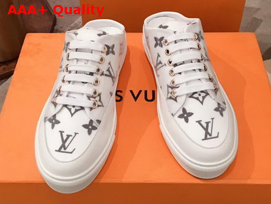 Louis Vuitton Stellar Open Back Sneaker Black Monogram Print Textile Replica