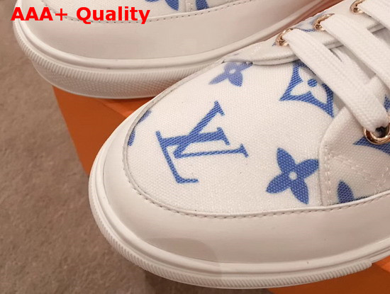 Louis Vuitton Stellar Open Back Sneaker Blue Monogram Print Textile Replica