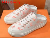 Louis Vuitton Stellar Open Back Sneaker Orange Monogram Print Textile Replica