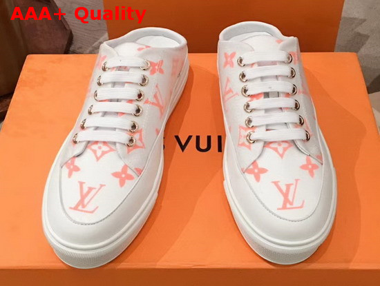 Louis Vuitton Stellar Open Back Sneaker Orange Monogram Print Textile Replica