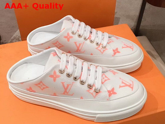 Louis Vuitton Stellar Open Back Sneaker Orange Monogram Print Textile Replica