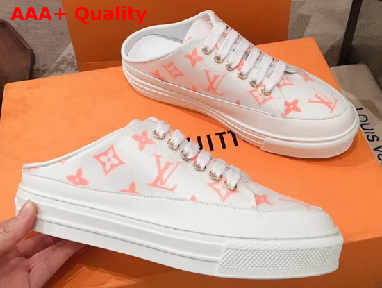 Louis Vuitton Stellar Open Back Sneaker Orange Monogram Print Textile Replica