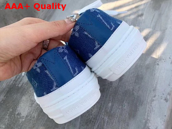 Louis Vuitton Stellar Sneaker Bleu Jeans Blue Monogram Denim 1A4WTT Replica