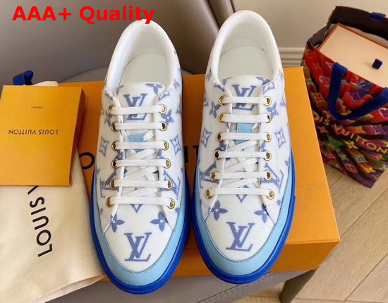 Louis Vuitton Stellar Sneaker Blue Monogram Print Textile 1A65U2 Replica