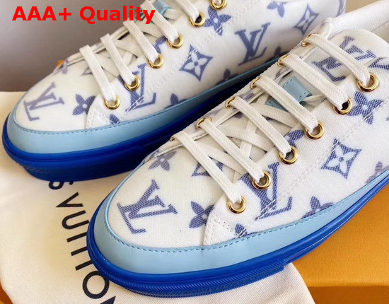 Louis Vuitton Stellar Sneaker Blue Monogram Print Textile 1A65U2 Replica