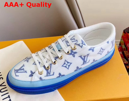 Louis Vuitton Stellar Sneaker Blue Monogram Print Textile 1A65U2 Replica