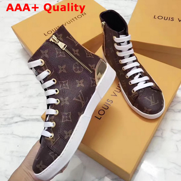 Louis Vuitton Stellar Sneaker Boot Monogram Canvas Features a Side Zip for Easy Fitting 1A2XPK Replica